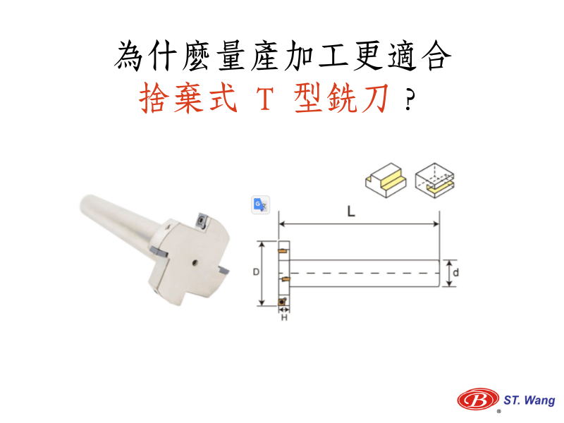 為什麼量產加工更適合捨棄式 T 型銑刀？